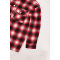 Großhandel Stretch Plaid Flanell Mode Herren Custom Shirt